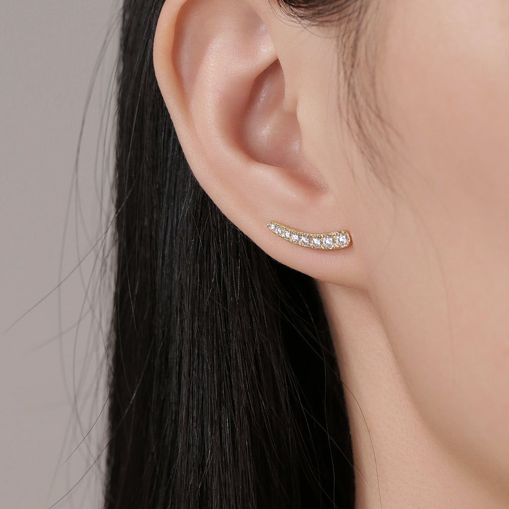 Ear Climber Stud Earrings