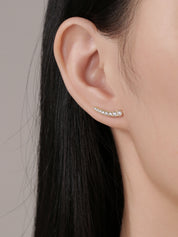 Ear Climber Stud Earrings