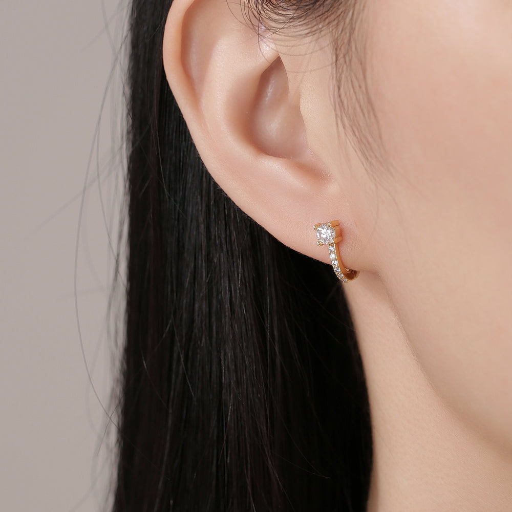 Splendid Diamond Hoop Earrings