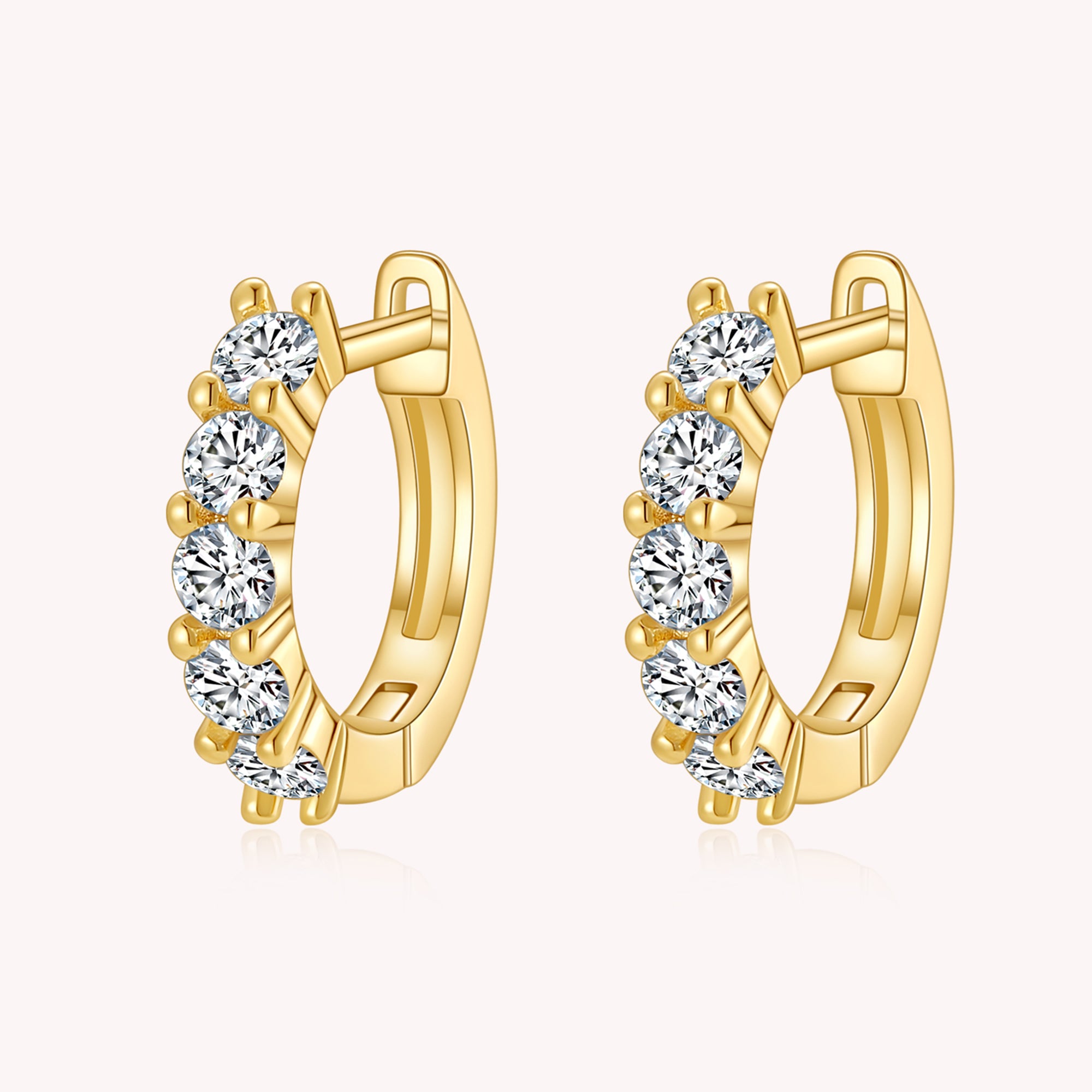 Iced out Moissanite Hoop Earring