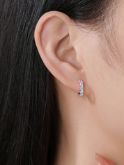 Iced out Moissanite Hoop Earring