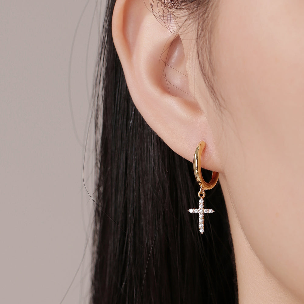 Cross Dangle Earrings