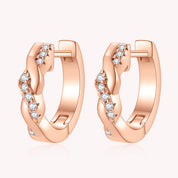 Diamond Twist Hoop Earrings