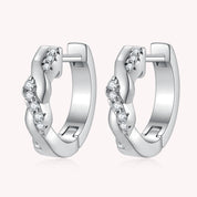 Diamond Twist Hoop Earrings