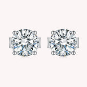 Moissanite Diamond 10K Gold Post Stud Earrings