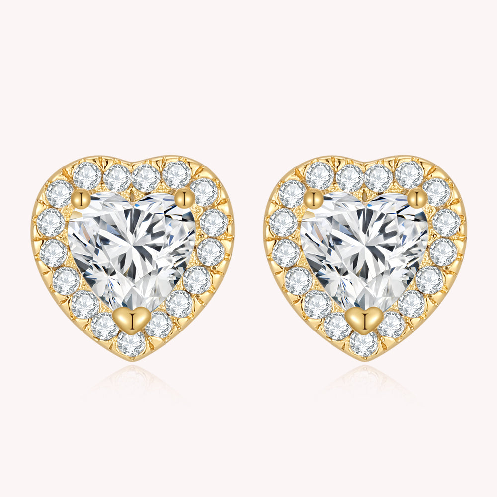 Studded Heart Earrings