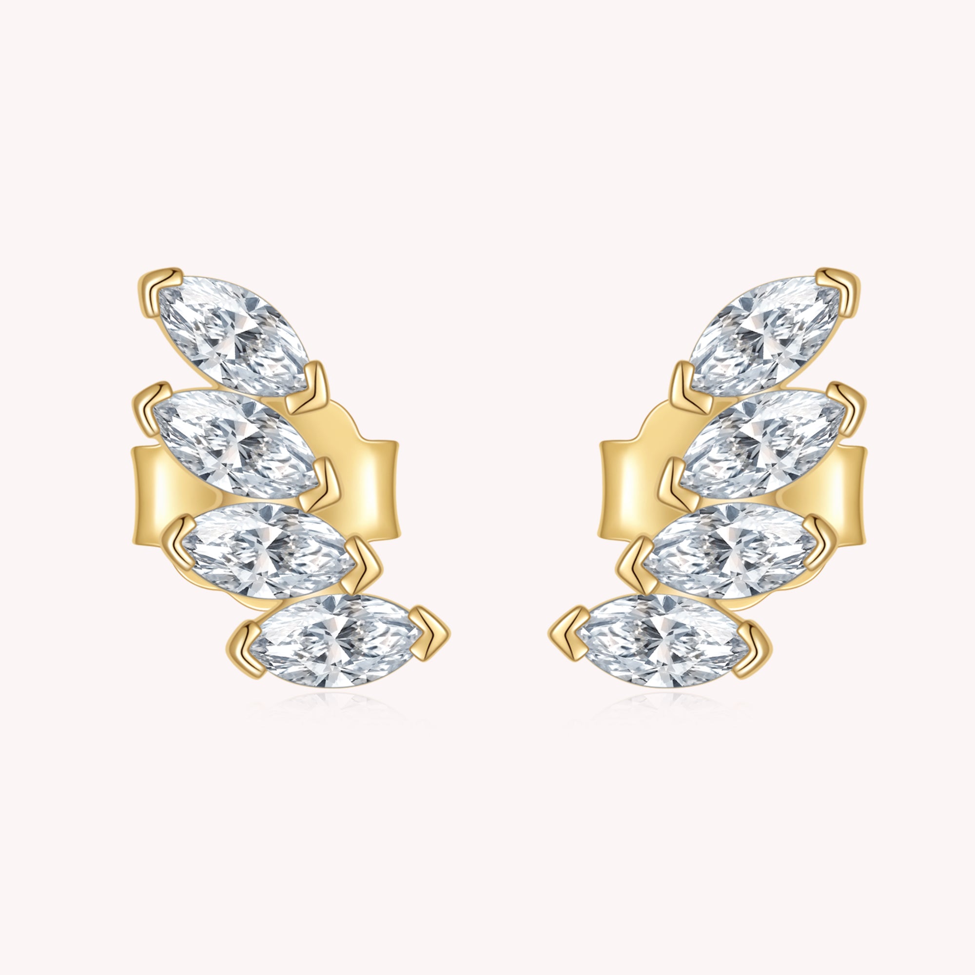 Climbers Moissanite Diamond Earrings