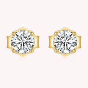 Moissanite Diamond 0.85 Cttw Stud Earrings