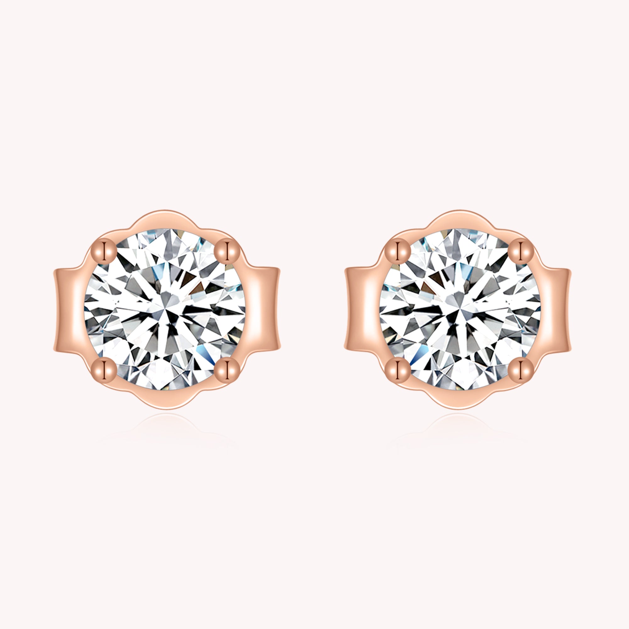 Moissanite Diamond 0.85 Cttw Stud Earrings