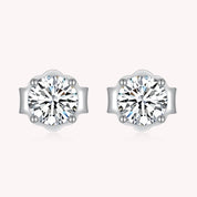 Moissanite Diamond 0.85 Cttw Stud Earrings