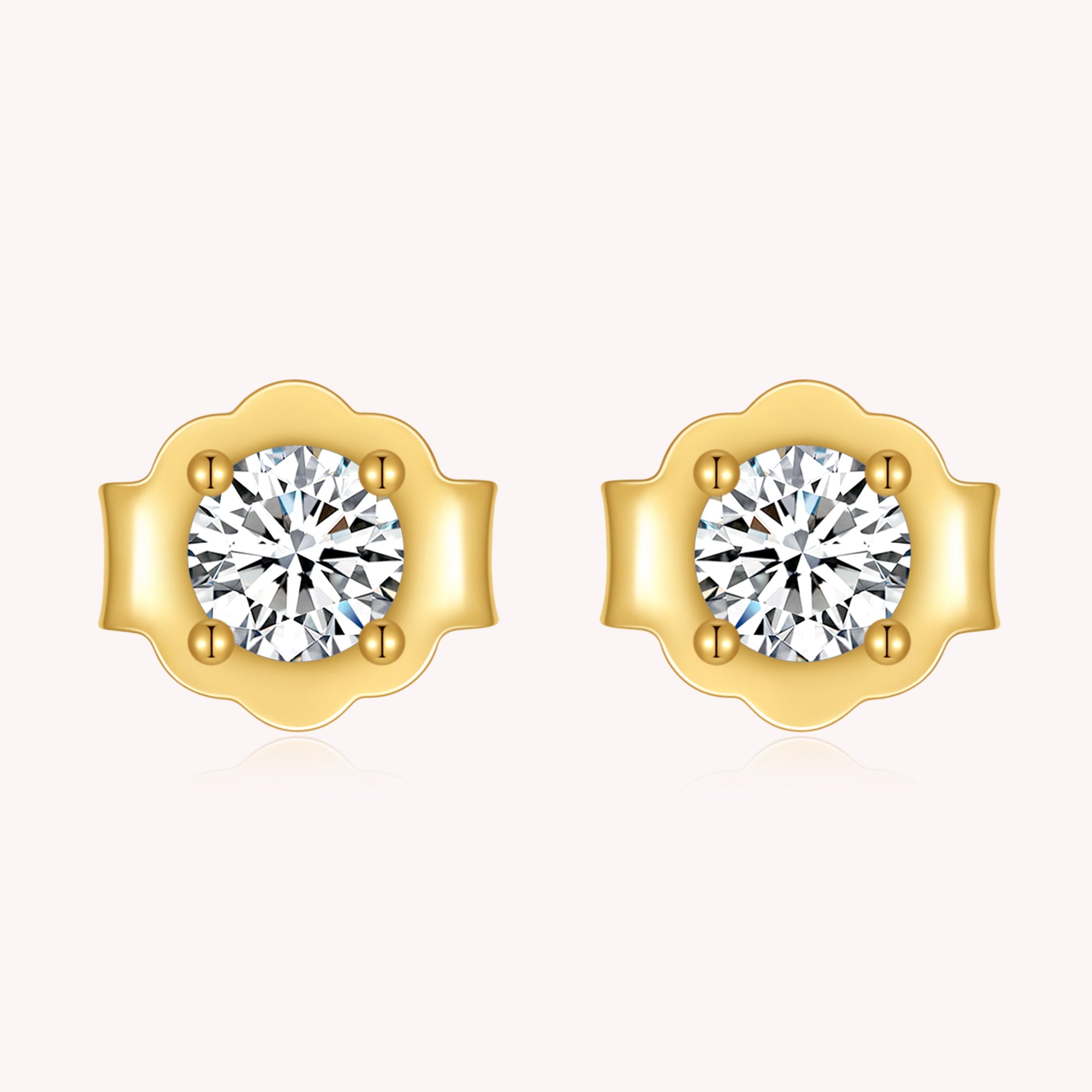 Elegant Moissanite Diamond Stud Earrings