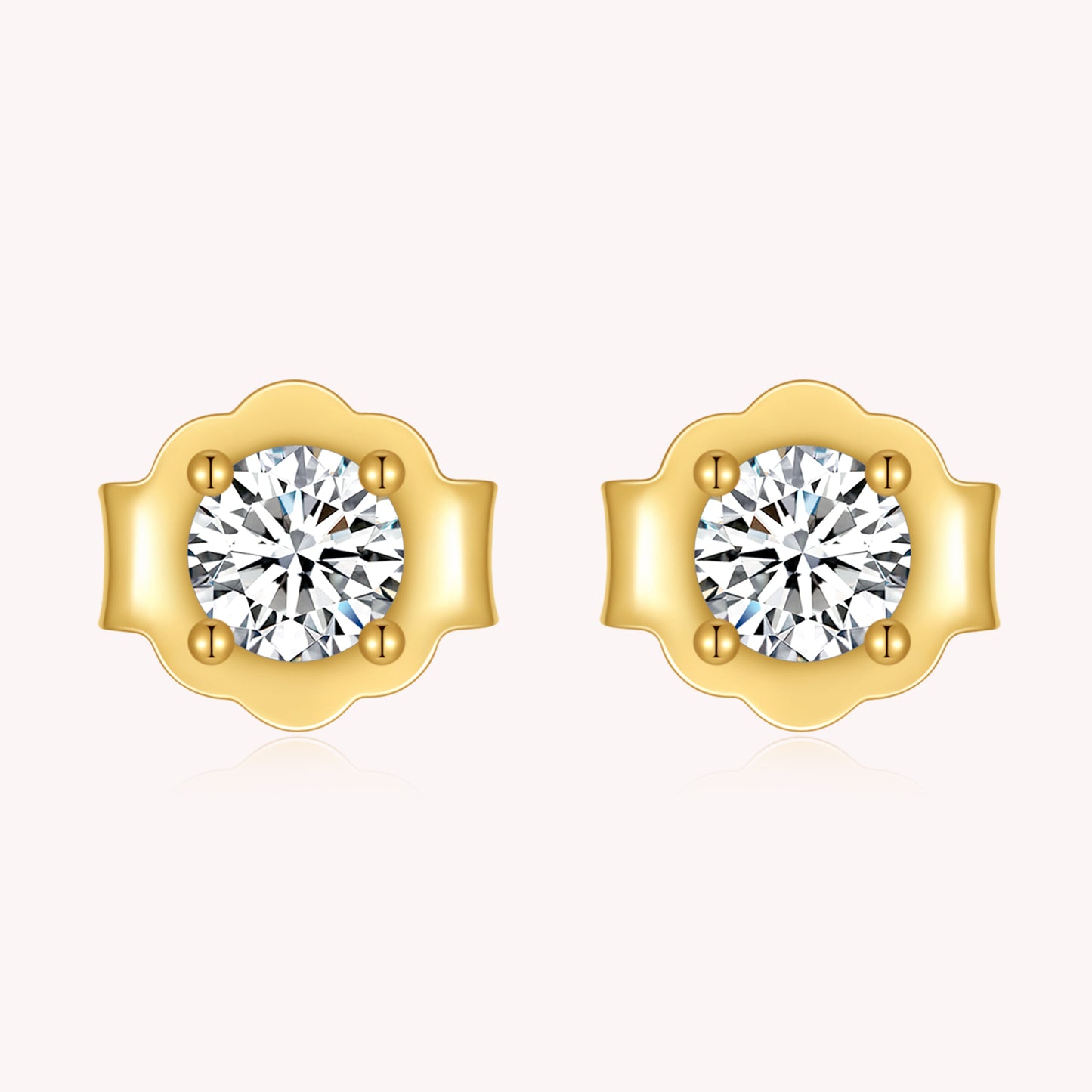 Elegant Moissanite Diamond Stud Earrings