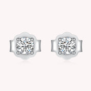 Elegant Moissanite Diamond Stud Earrings