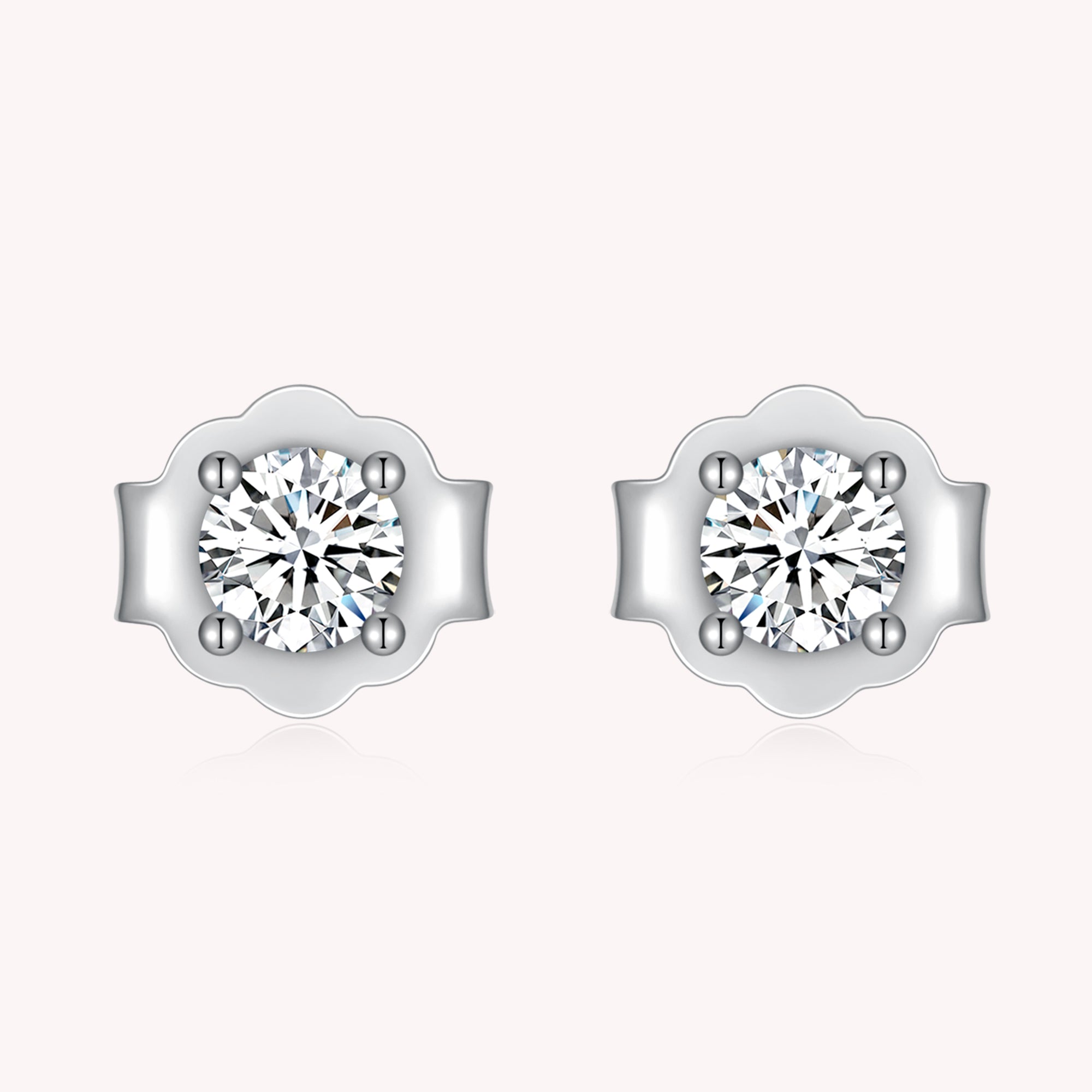 Elegant Moissanite Diamond Stud Earrings