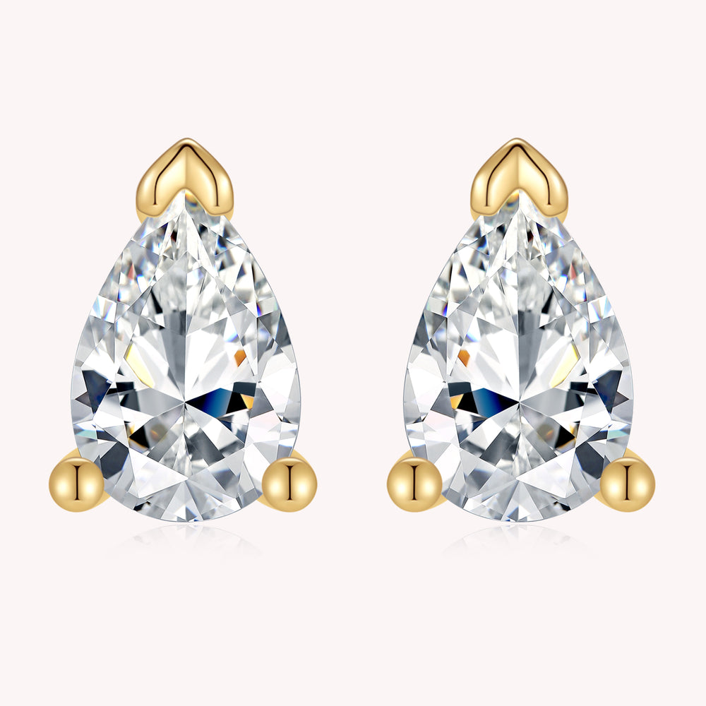 Pear Cut Diamond Earrings