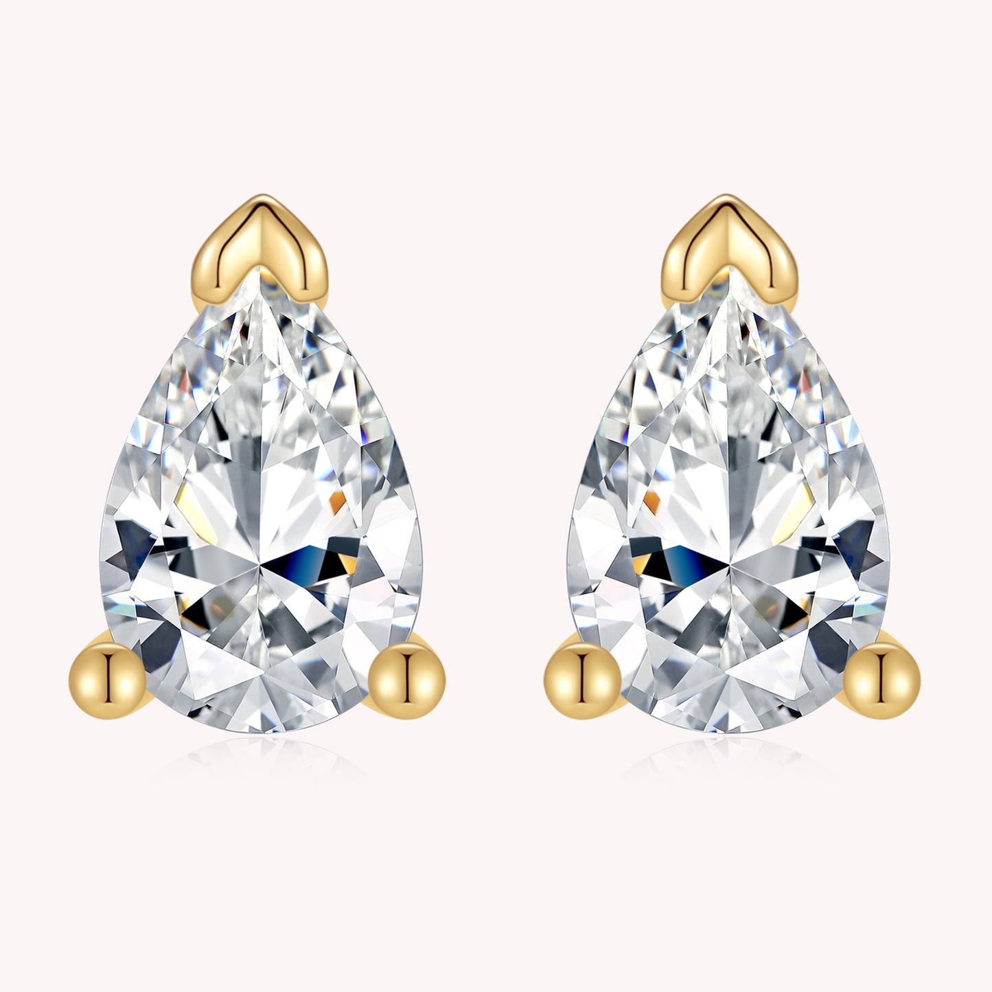 Pear Cut Diamond Earrings