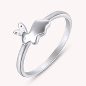 Rabbit Animal 14k Gold Over Sterling Silver Fashion Ring
