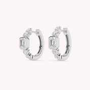 Echo Bazel Set Hoop Earrings