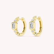 Echo Bazel Set Hoop Earrings