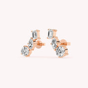 Gaia Trio Multi Shape Stud Earrings