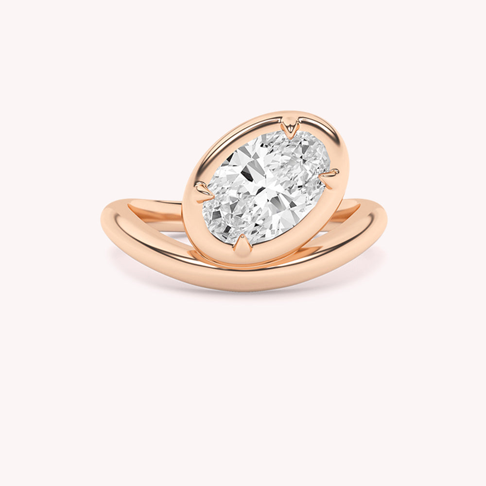 Nila Twisted Solitaire Engagement Ring