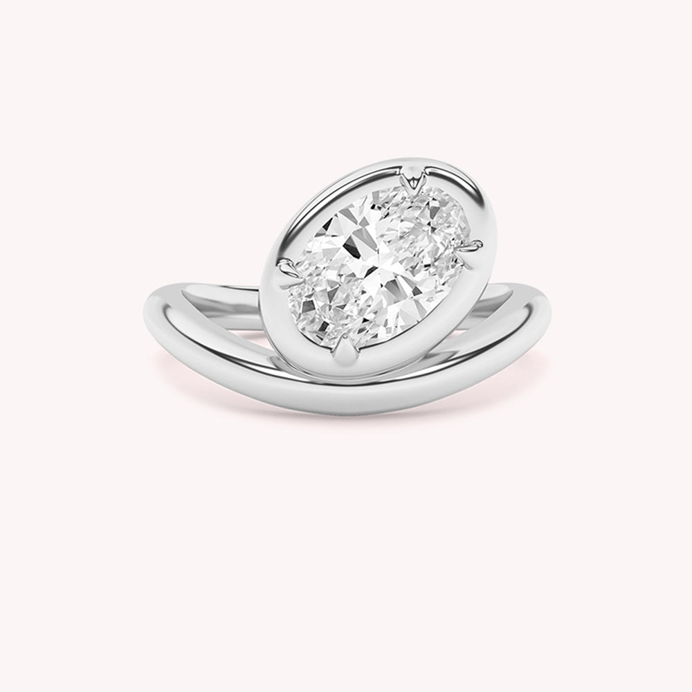 Nila Twisted Solitaire Engagement Ring