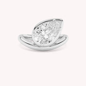 René Curved Shape Solitaire Engagement Ring