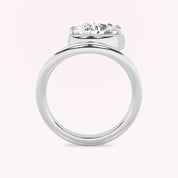 René Curved Shape Solitaire Engagement Ring