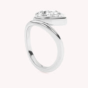 René Curved Shape Solitaire Engagement Ring