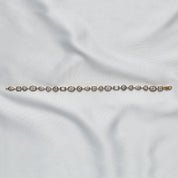 Multi Shape Two Tone Tennis Bracelet Lab Created Moissanite