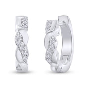 Diamond Twist Hoop Earrings