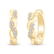 Diamond Twist Hoop Earrings