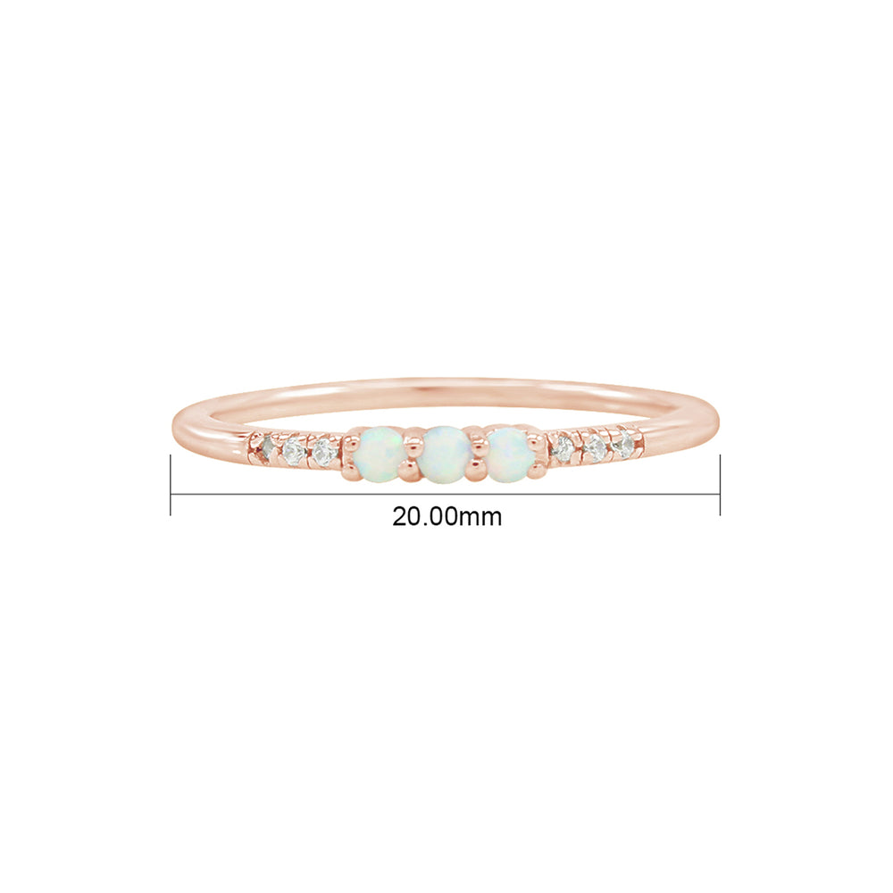 
                      
                        Dainty Stackable Opal Promise Ring Band in 14K Gold Over Sterling Silver Valentine's Day Jewelry Gift For Her
                      
                    