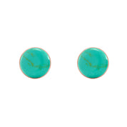 Turquoise Dome Stud Earrings