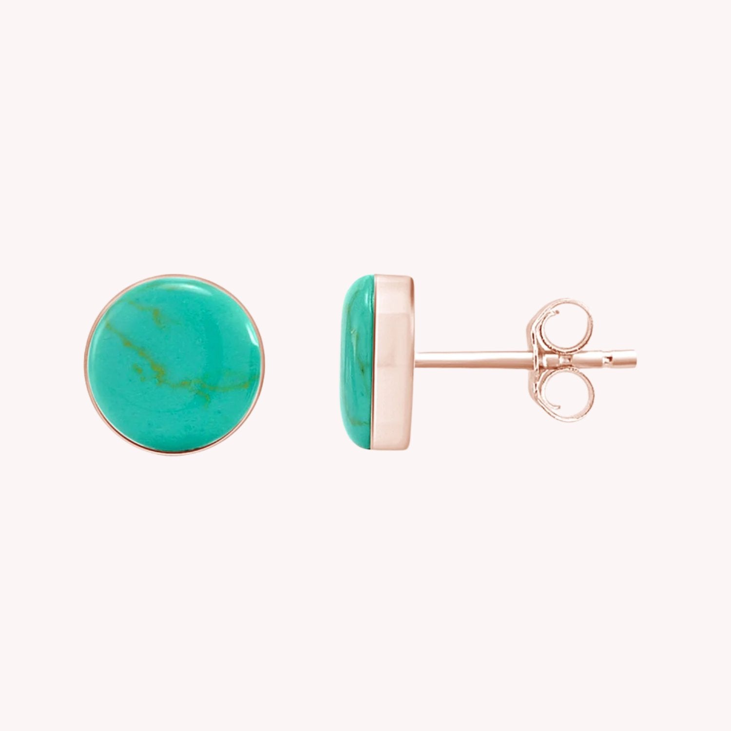 Turquoise Dome Stud Earrings