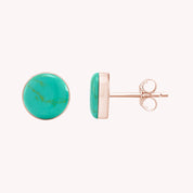 Turquoise Dome Stud Earrings