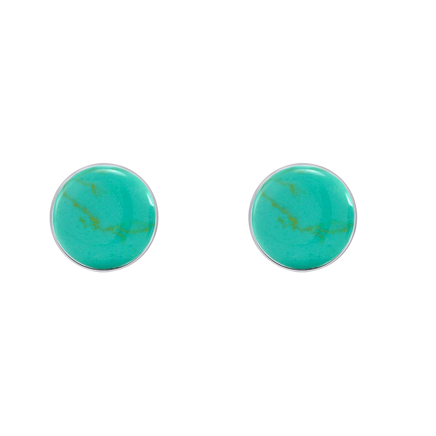 Turquoise Dome Stud Earrings