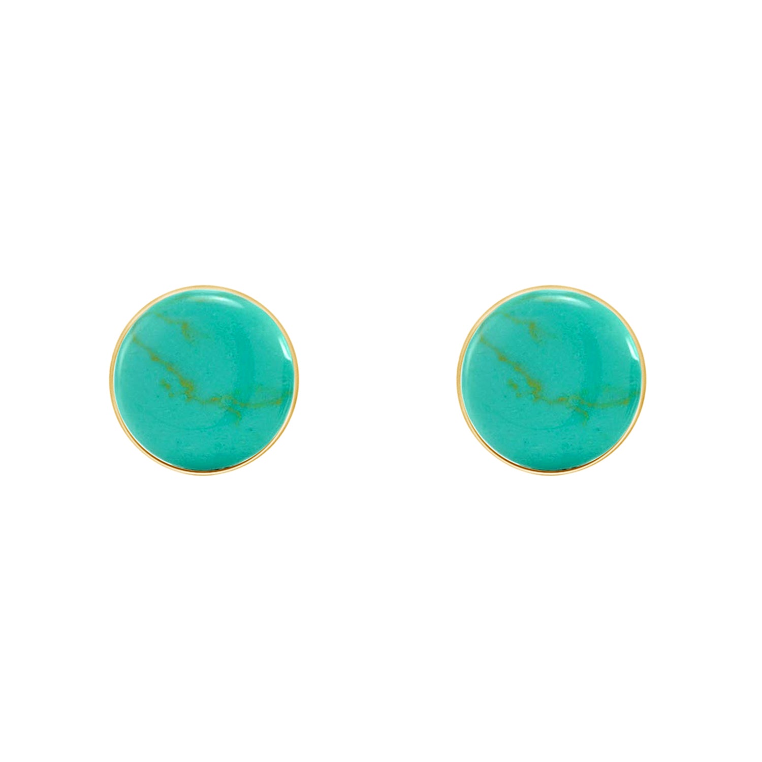 Turquoise Dome Stud Earrings