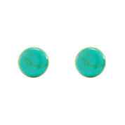 Turquoise Dome Stud Earrings