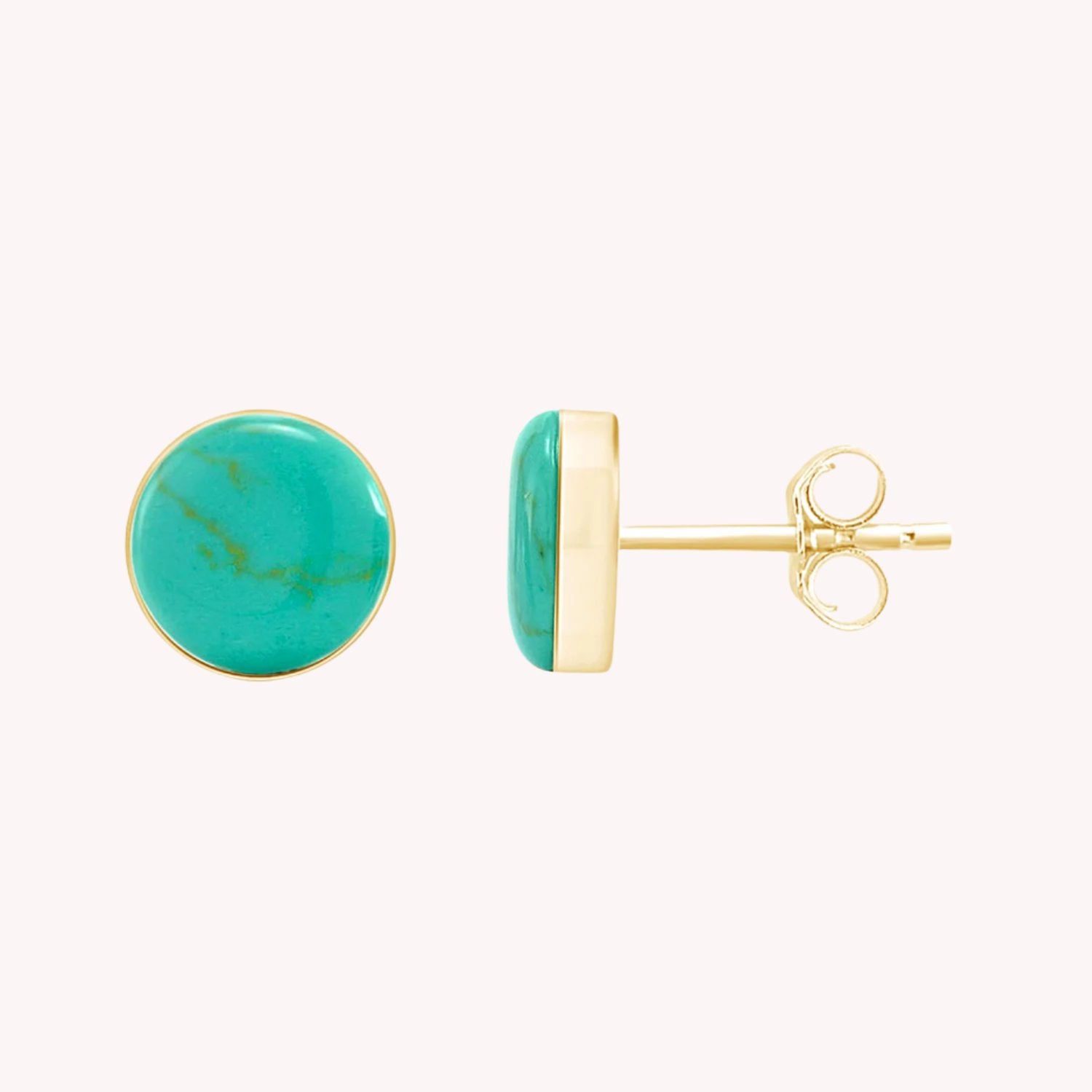 Turquoise Dome Stud Earrings