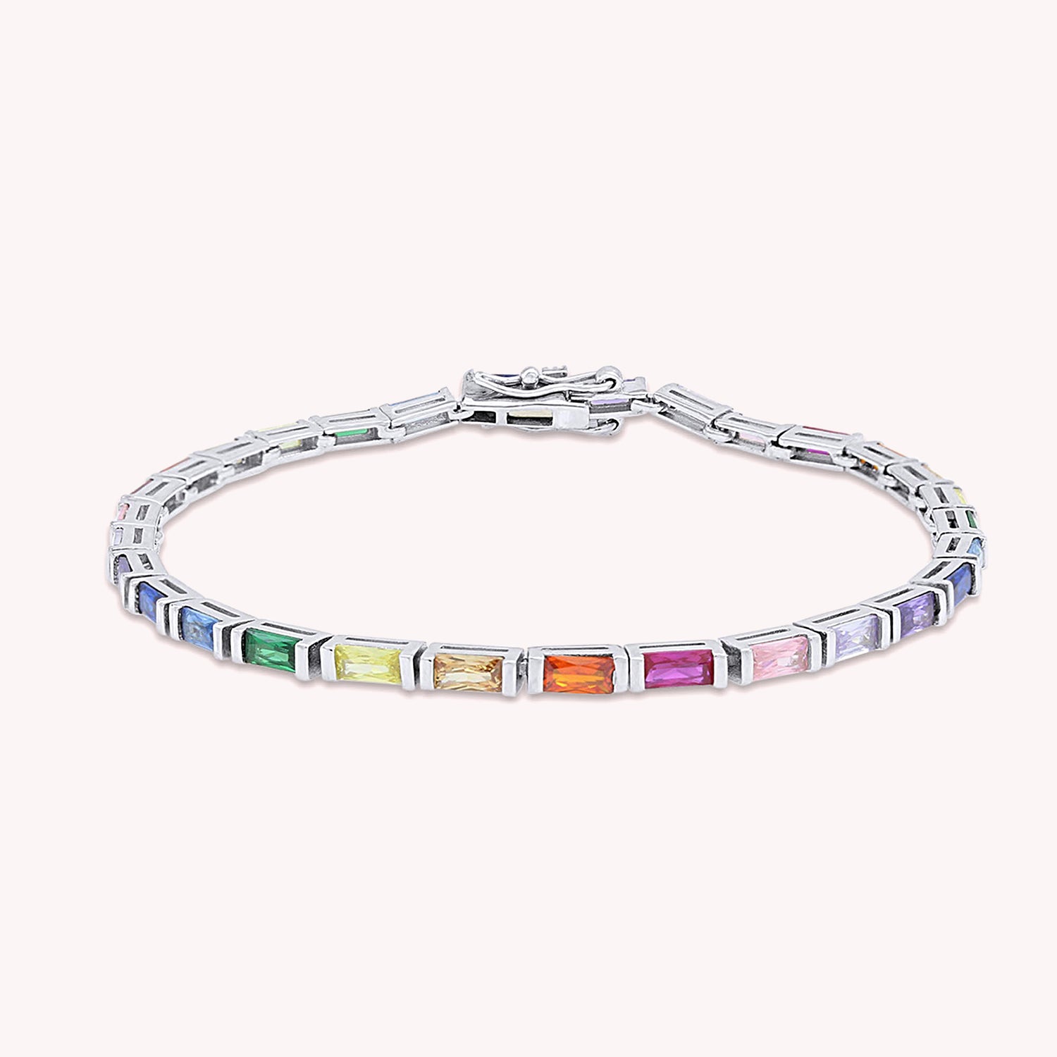 Rainbow Sparkling Tennis Bracelet