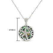 Abalone Shell Animal (Starfish, Dolphin, Seahorse, Frog, Dragonfly, Whale Tail, Turtle) Pendant Necklace In 14K White Gold Over Sterling Silver 14K Gold Over Sterling Silver