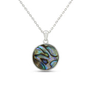 Abalone Shell Animal (Starfish, Dolphin, Seahorse, Frog, Dragonfly, Whale Tail, Turtle) Pendant Necklace In 14K White Gold Over Sterling Silver 14K Gold Over Sterling Silver