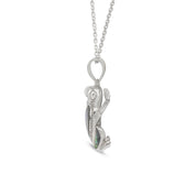 Abalone Shell Animal (Starfish, Dolphin, Seahorse, Frog, Dragonfly, Whale Tail, Turtle) Pendant Necklace In 14K White Gold Over Sterling Silver 14K Gold Over Sterling Silver