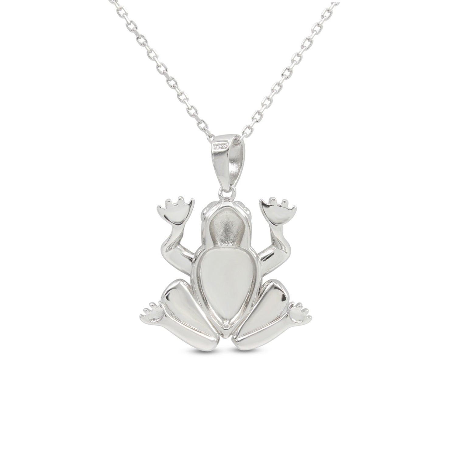 Abalone Shell Animal (Starfish, Dolphin, Seahorse, Frog, Dragonfly, Whale Tail, Turtle) Pendant Necklace In 14K White Gold Over Sterling Silver 14K Gold Over Sterling Silver