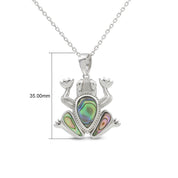 Abalone Shell Animal (Starfish, Dolphin, Seahorse, Frog, Dragonfly, Whale Tail, Turtle) Pendant Necklace In 14K White Gold Over Sterling Silver 14K Gold Over Sterling Silver
