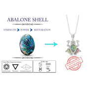 Abalone Shell Animal (Starfish, Dolphin, Seahorse, Frog, Dragonfly, Whale Tail, Turtle) Pendant Necklace In 14K White Gold Over Sterling Silver 14K Gold Over Sterling Silver