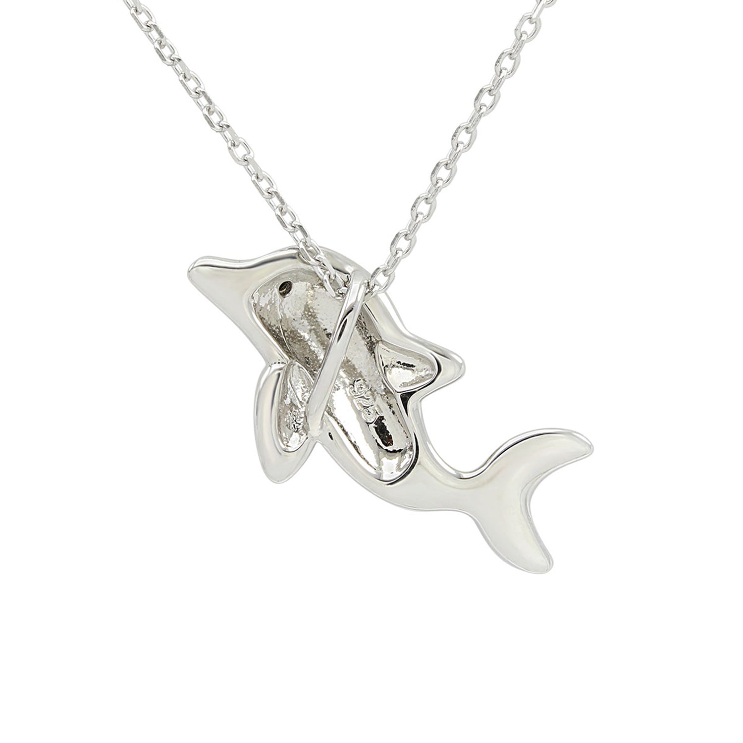 Abalone Shell Animal (Starfish, Dolphin, Seahorse, Frog, Dragonfly, Whale Tail, Turtle) Pendant Necklace In 14K White Gold Over Sterling Silver 14K Gold Over Sterling Silver