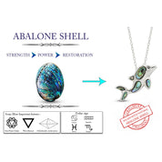Abalone Shell Animal (Starfish, Dolphin, Seahorse, Frog, Dragonfly, Whale Tail, Turtle) Pendant Necklace In 14K White Gold Over Sterling Silver 14K Gold Over Sterling Silver