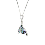 Abalone Shell Animal (Starfish, Dolphin, Seahorse, Frog, Dragonfly, Whale Tail, Turtle) Pendant Necklace In 14K White Gold Over Sterling Silver 14K Gold Over Sterling Silver